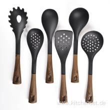 heat-resistant plastic kitchen accessories wooden utensils